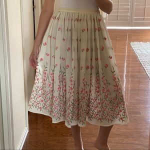 Vintage Todd Oldham Floral Embroidered Skirt